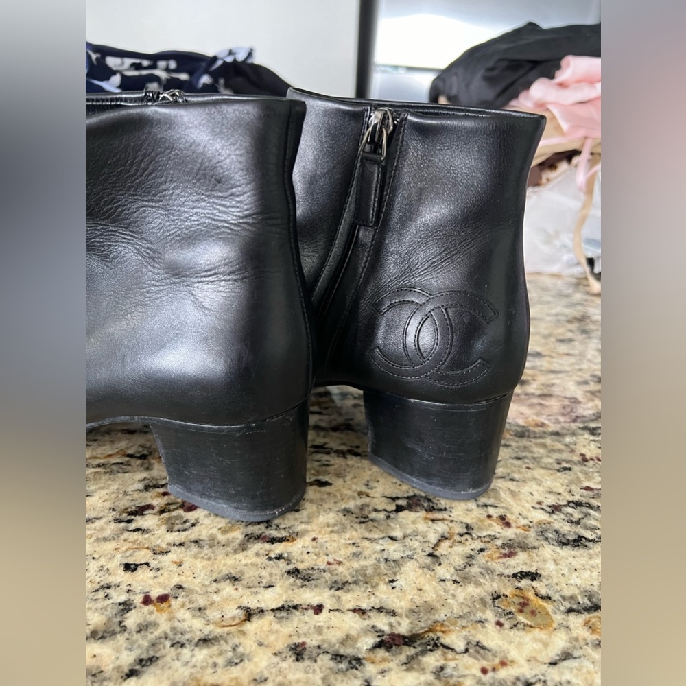 Chanel leather boots